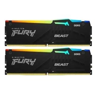 Kingston DDR5 DIMM 32GB DRAM (16GBx2) 5200MHz CL40 FURY Beast Black KF552C40BBAK2-32