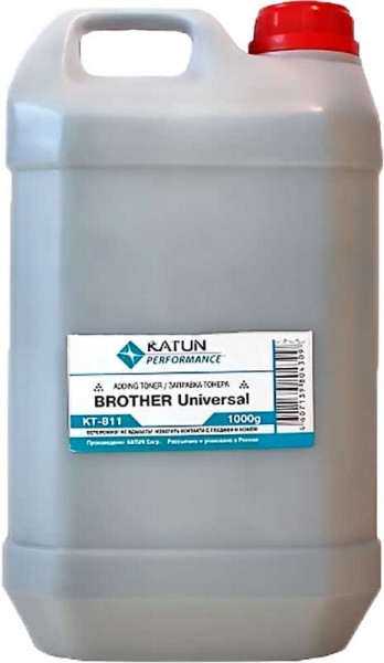Тонер Brother Universal (TN-2075/2080/2090/1075/2335/2375/3130/3170/3230/3280/3330/3380) (кан. 1кг) Katun фас.Россия, KT-812