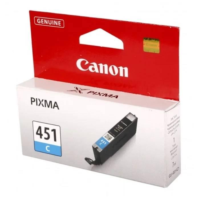 Картридж CANON CLI-451 C голубой, 7мл, 344 стр, 6524B001