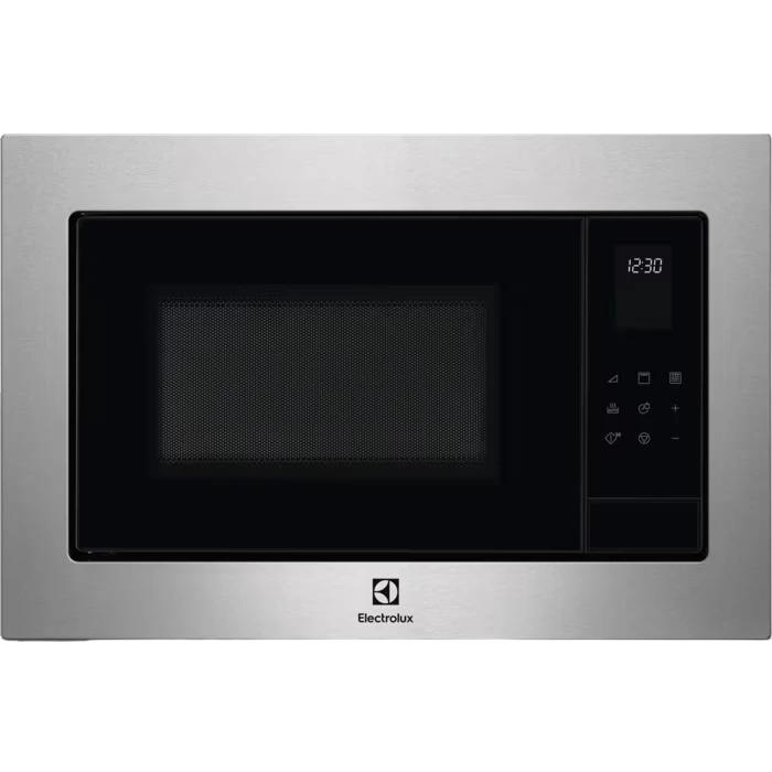 Встраиваемая микроволновая печь ELECTROLUX/ Микроволновая печь с грилем, объем 25 л., высота 390 мм, цвет черный/нерж.сталь, EMS4253TEX