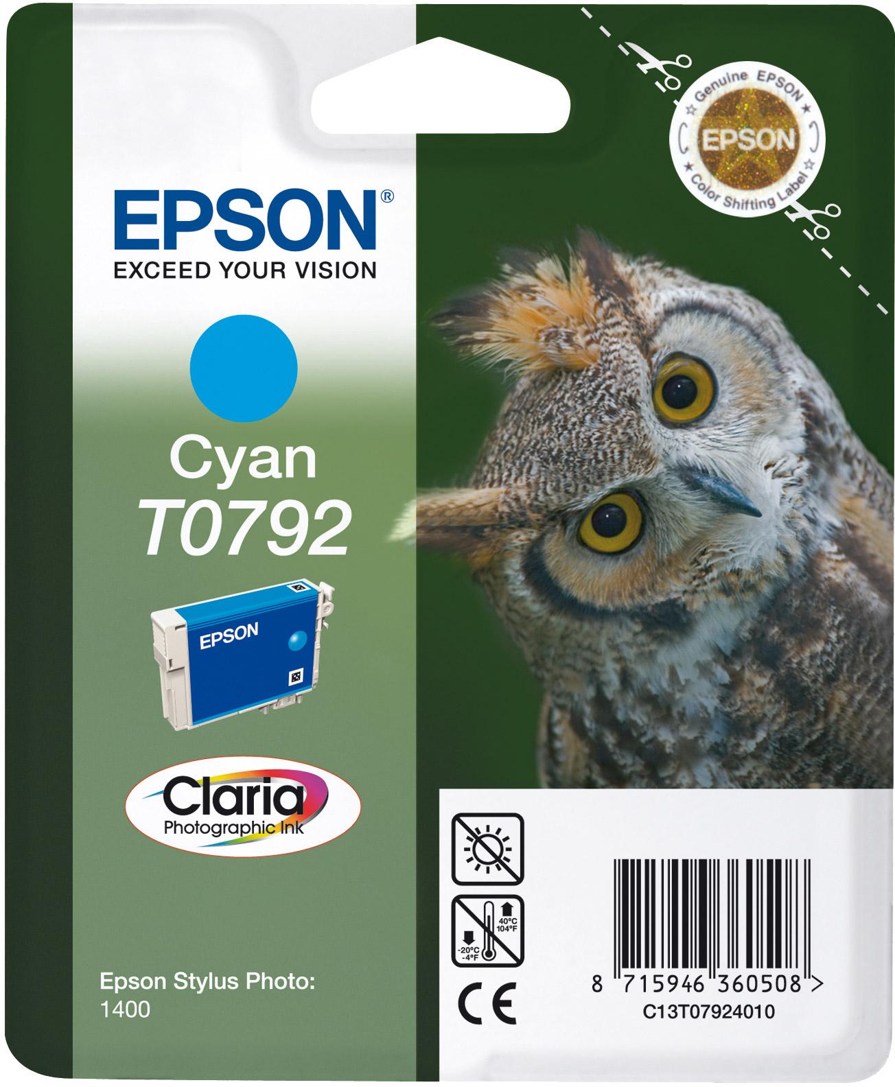 Картридж EPSON T0792 голубой повышенной емкости для P50/PX660/PX820/PX830, C13T07924010