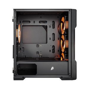 1STPLAYER Корпус TRILOBITE T3 Black / mATX, TG / 4x 120mm LED fans inc. / T3-BK-4F1