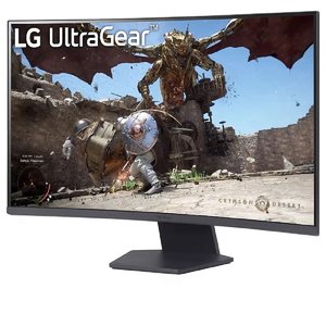 LCD LG 31.5" 32GS60QC-B UltraGear {VA Curved 2560x1440 180Hz 1ms 300cd 3000:1 HDR10 2xHDMI2.0 DisplayPort1.4 VESA}, 32GS60QC-B.ARUQ