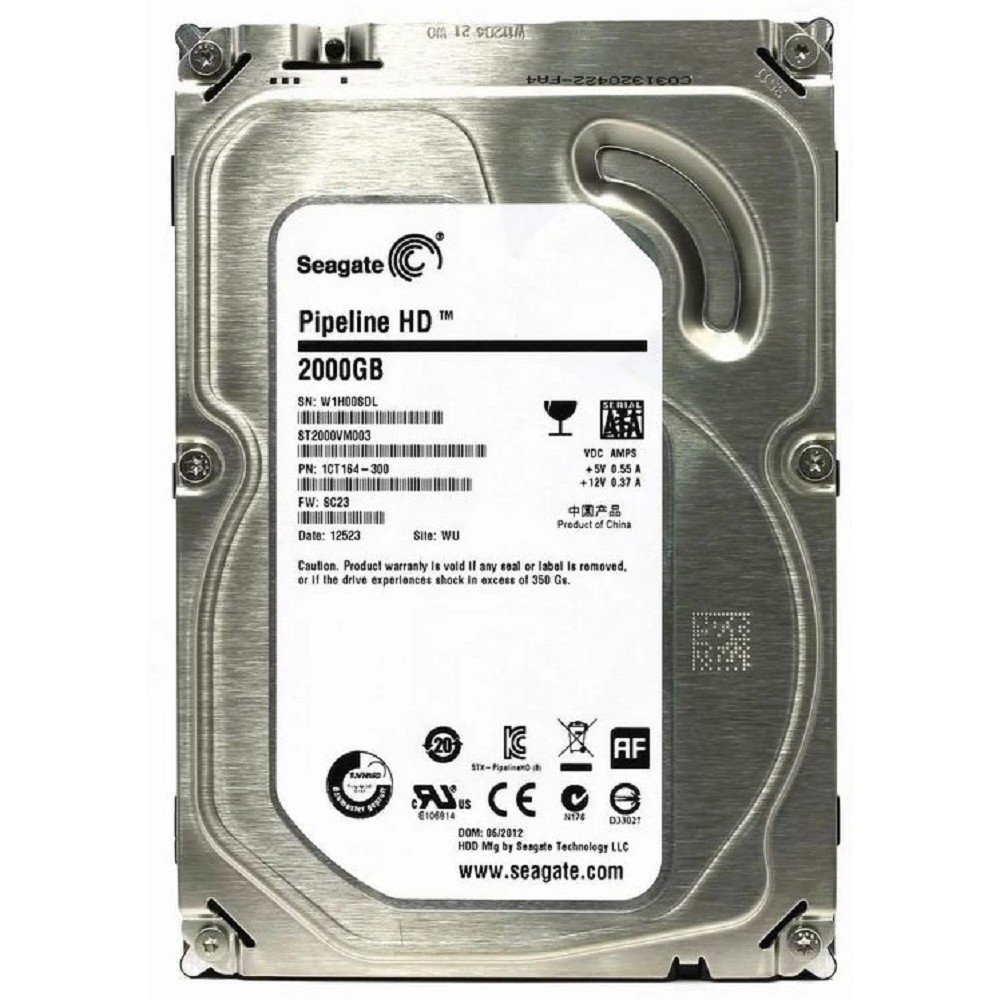 2TB Seagate Pipeline HD (ST2000VM003) {SATA 6.0Gb/s, 5900 rpm, 64mb buffer, 3.5",для медиацентров}  RECERTIFIED HDD