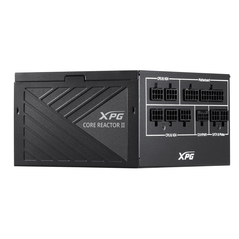 XPG CORE REACTOR II 850 black (ATX 3.1, 850W, Full Modular, PWM 120mm FDB fan, Active PFC, DC to DC,Half-Bridge & LLC converter, 80+ GOLD, all Japanese capasitors, черный) RET, COREREACTORII850G-BKCEU