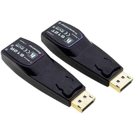 Передатчик и приемник сигнала DisplayPort 1.2 по волоконно-оптическому кабелю; кабель 2LC, многомодовый ОМ3, до 200 м, поддержка 4К60 4:4:4 [94-0006120], 612R/T