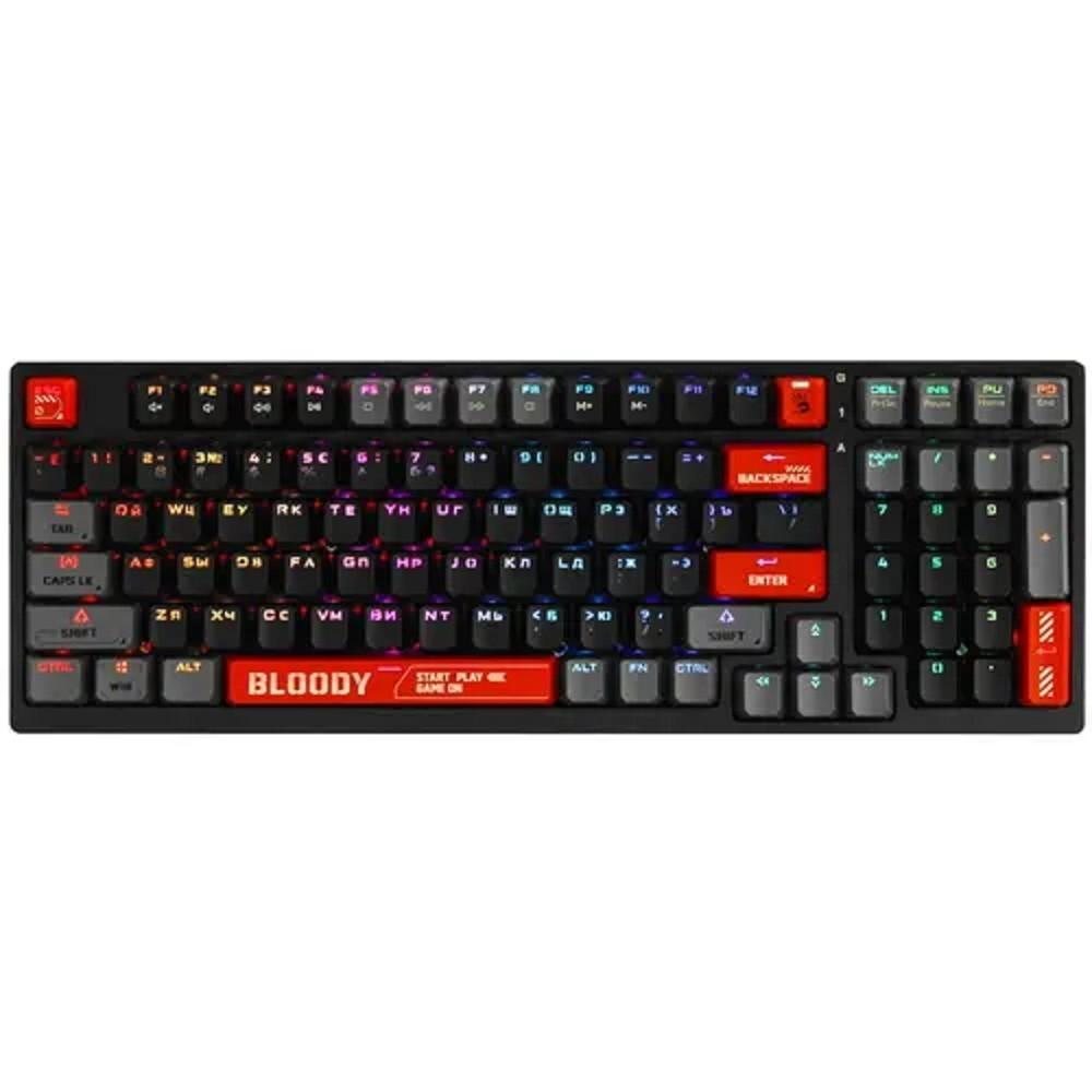 Клавиатура проводная A4Tech Bloody S98 красный (механическая, USB, for gamer, LED) (S98 RED)