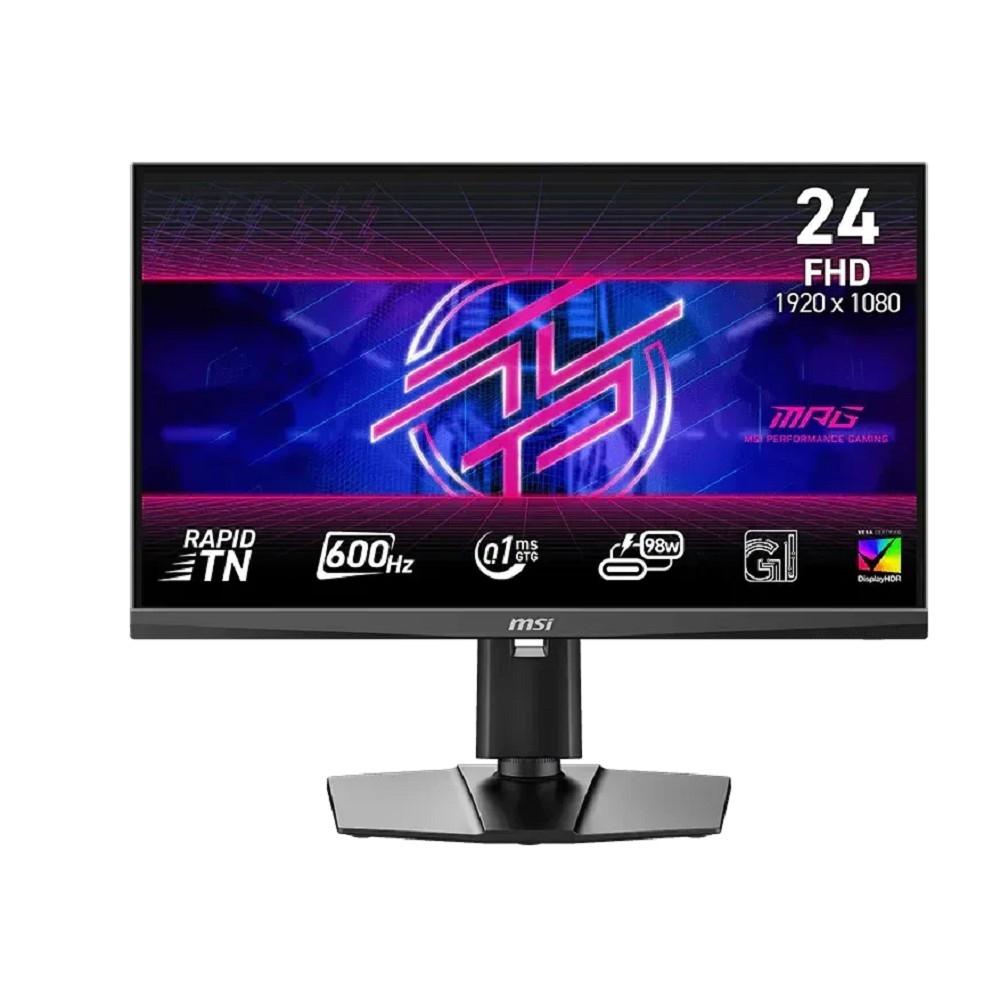 MSI MPG 24,1" 244F 242R X60N Black {TN 1920x1080 600Hz 0.1ms 350cd(HDR 500cd peak) 2xHDMI DisplayPort 3xUSB USB-C(98W) Tilt Swiv HAS Pivot Internal Vesa}, 9S6-3BC79T-009