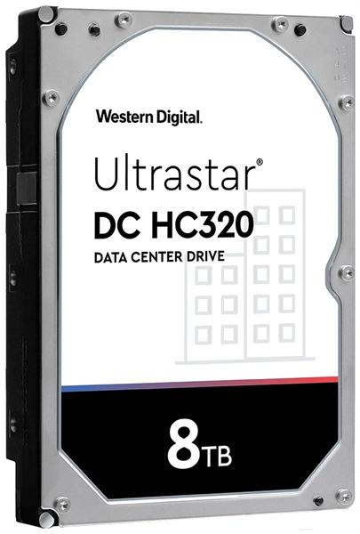 Жесткий диск Western Digital Ultrastar DC HC320 HDD 3.5" SATA 8TB, 7200 rpm, 256MB buffer, 512e, 0B36404, 1 year, HUS728T8TALE6L4