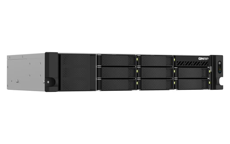 Система хранения данных QNAP SMB 2U/8bay QC 2,2GhzCPU/4Gb(upto64Gb)/upto 20HDD with TL-R1200S-RP/SATA(3,5'' 2,5")/ 4xUSB3.2/2xExp.slot/2x2,5Gb/iSCSI/2xPS/no rail(RAIL-B02)/3YW TS-873AeU-RP (существенное повреждение коробки), TS-873AeU-RP-4G-NC2-001