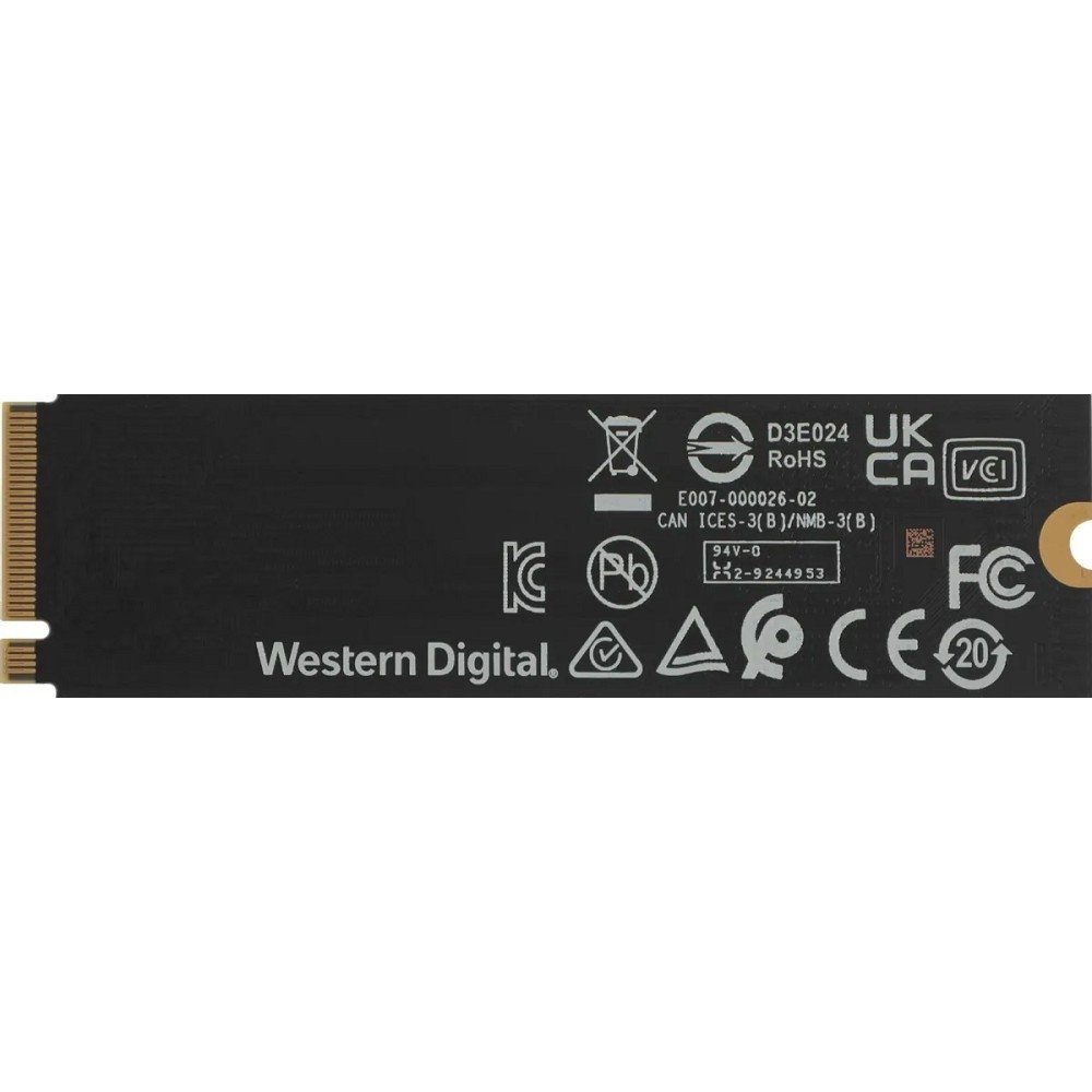 WD SSDl Blue SN5000 SSD M2.2280 PCIe 4.0 500Gb, 5000MBs/4000MBs, TBW 300, WDS500G4B0E, 1 year