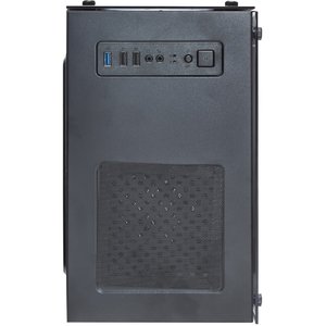 ExegateEX294382RUS Корпус Minitower ExeGate Mistery X2 (mATX, без БП, 2*USB+1*USB3.0, аудио, черный, 4 вент. 12см с RGB подсветкой, боковая панель - закаленное стекло)
