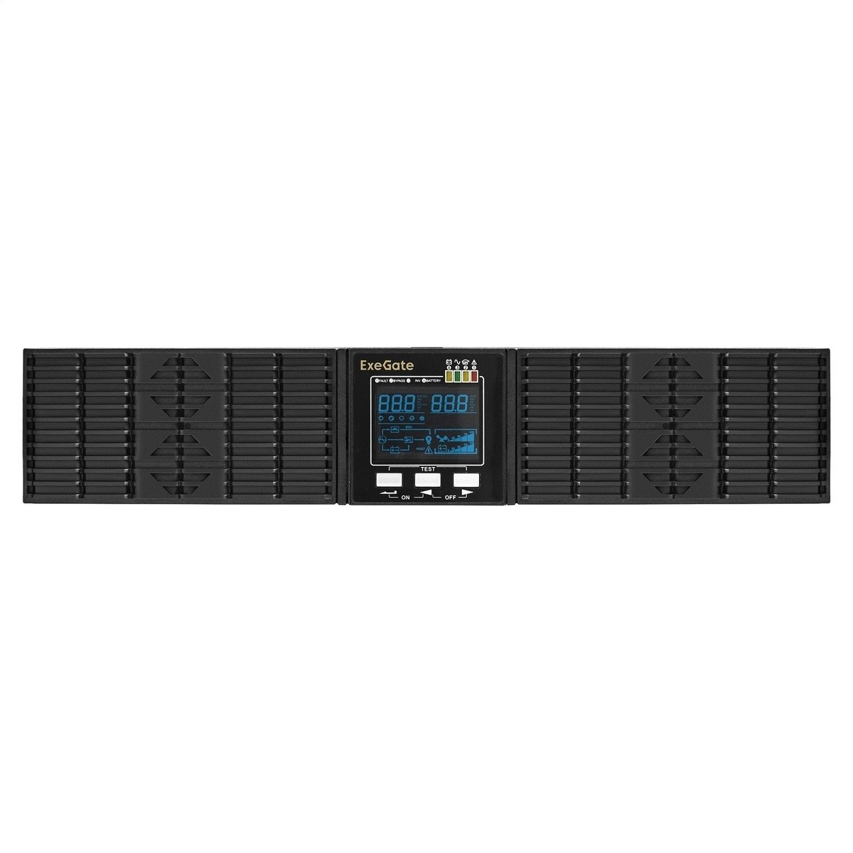 Exegate EP285646RUS ИБП On-line ExeGate PowerExpert ULS-1000.LCD.AVR.C13.USB.RS232.SNMP.2U <1000VA/1000W, On-Line, PF=1, LCD, 4*IEC-C13, RS232, USB, SNMP-slot, Rackmount 2U/Tower, Black>