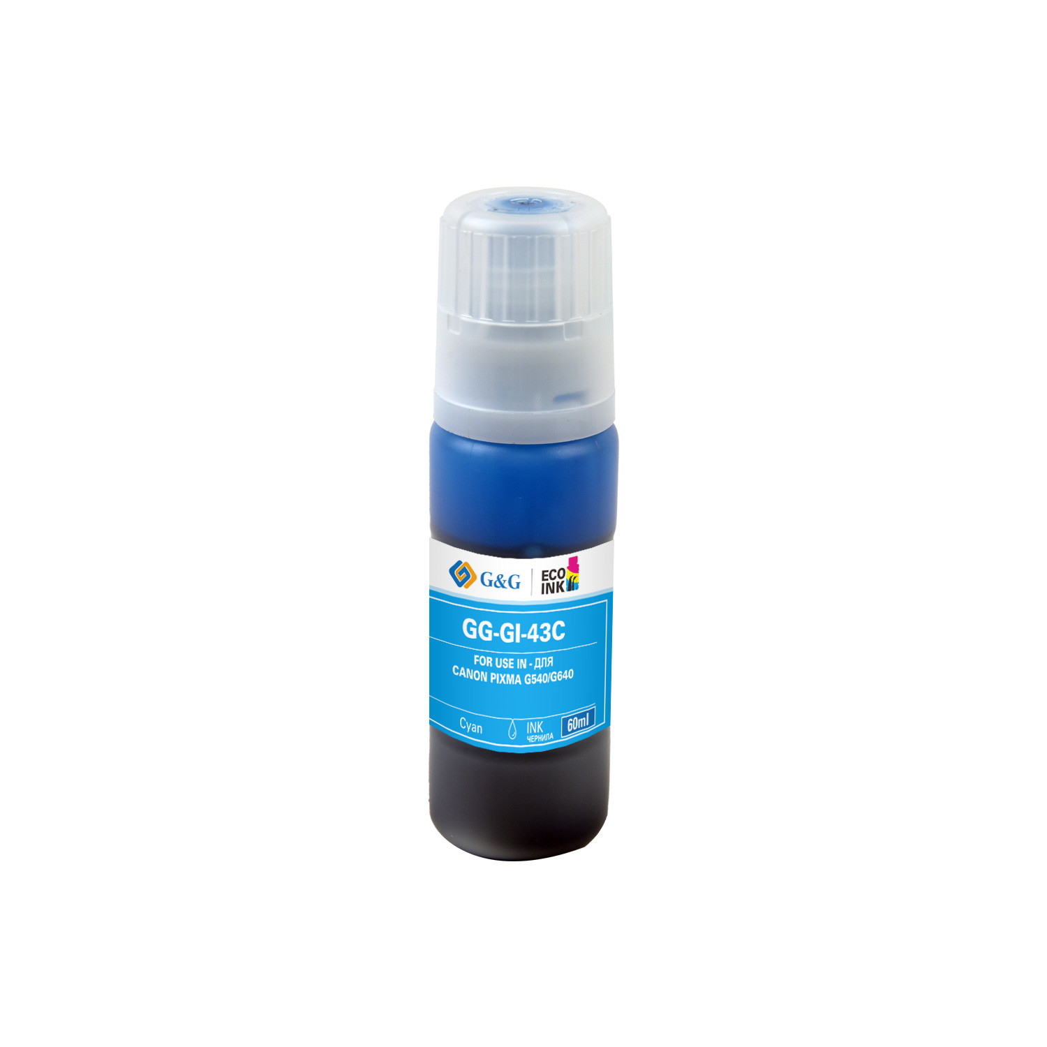 GG-GI-43C G&G чернила голубые для Canon Pixma G540/G640 60 ml