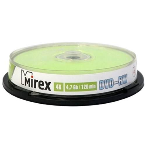 Диск DVD-RW Mirex 4.7 Gb, 4x, Cake Box (10), (10/300), UL130032A4L