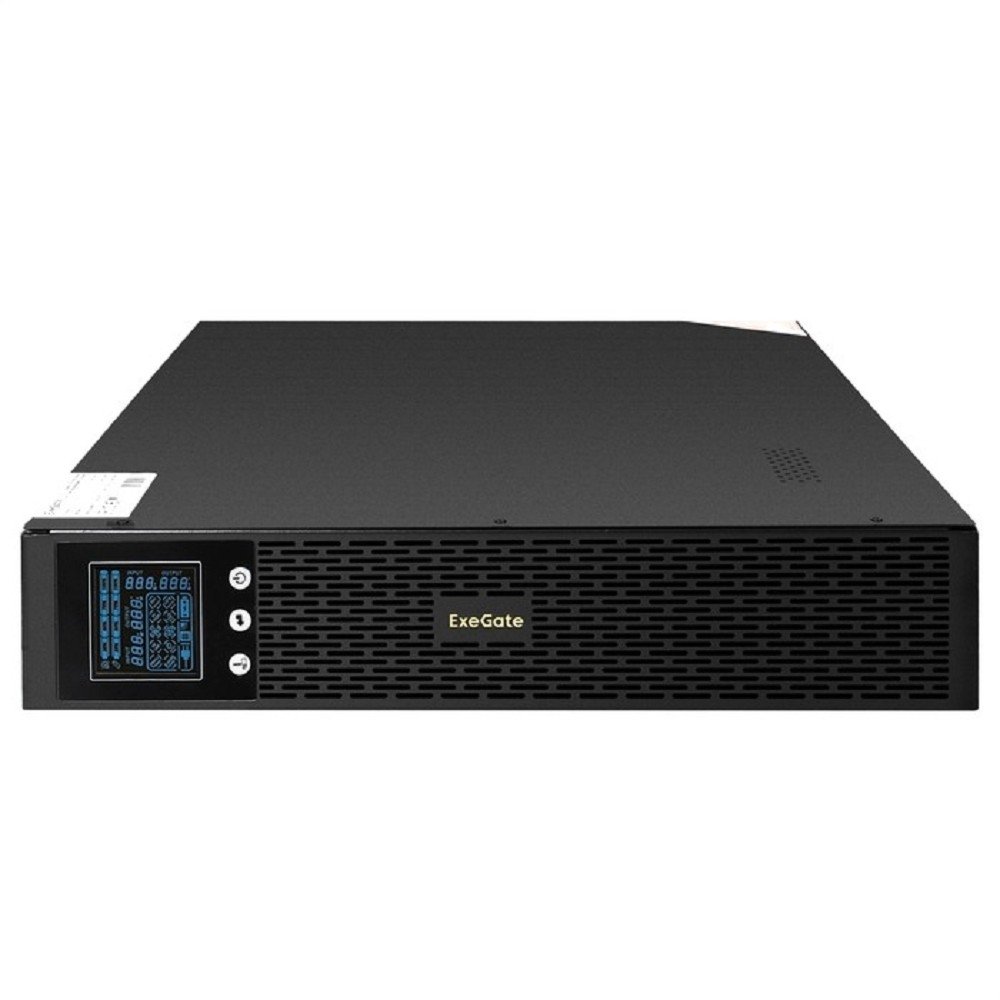 Exegate EX293054RUS ИБП Pure Sine Wave ExeGate SinePower UHB-3000.LCD.AVR.1SH.4C13.RJ.USB.2U <3000VA/2400W, LCD, AVR, 1*Schuko+4*C13, RJ45/11, USB, Rackmount 2U/Tower, металлический корпус, Black>