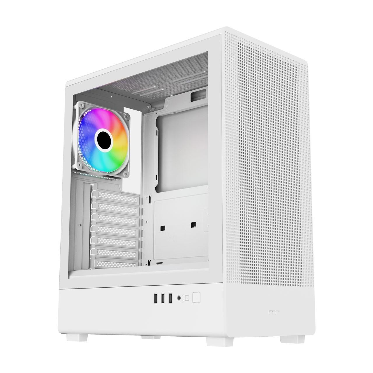 FSP Корпус ATX Minitower M221-WA, USB3.0 x 1/USB2.0 x 2, White , POC0000360