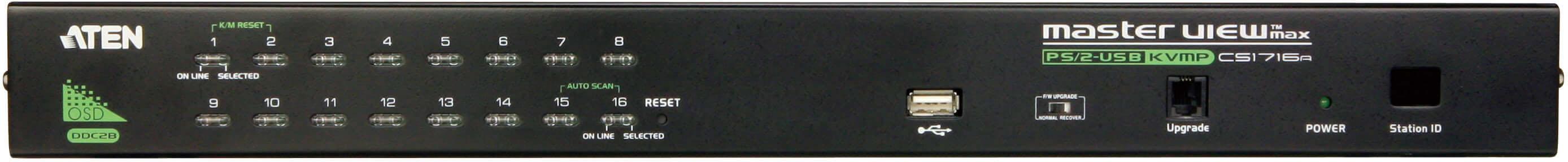 Переключатель консоли электронный, 16 портов USB/ 16 PORT PS/2-USB KVMP SWITCH W/1.8M W/23, CS1716A