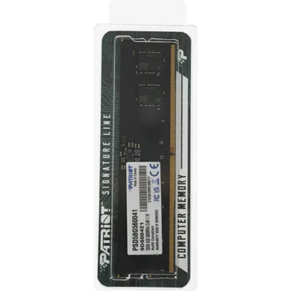 Patriot DDR5 DIMM 8Gb 5600MHz PSD58G560041 Signature RTL PC5-44800 CL46 ECC 288-pin 1.1В single rank