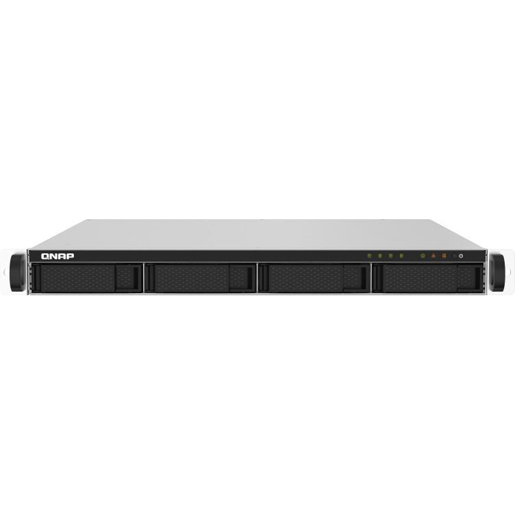 Сетевое хранилище без дисков/ SMB QNAP TS-432PXU-2G 4-Bay quad-core AL324 64-bit 1.7 GHz rackmount NAS with 250W PSU, 2GB DDR4 UDIMM RAM (max 1x16GB), SATA 6Gb/s, 2x 10GbE SFP+ LAN, 2x2.5 GbE LAN, 1x PCIe Gen2 x2 slot. W/o RAIL-B02