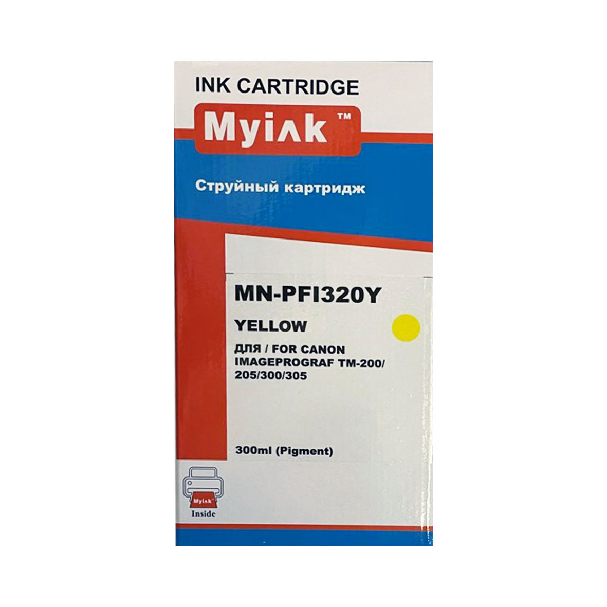 Картридж для CANON PFI-320Y TM-200/205/300/305 Yellow (300ml, Pigment) MyInk