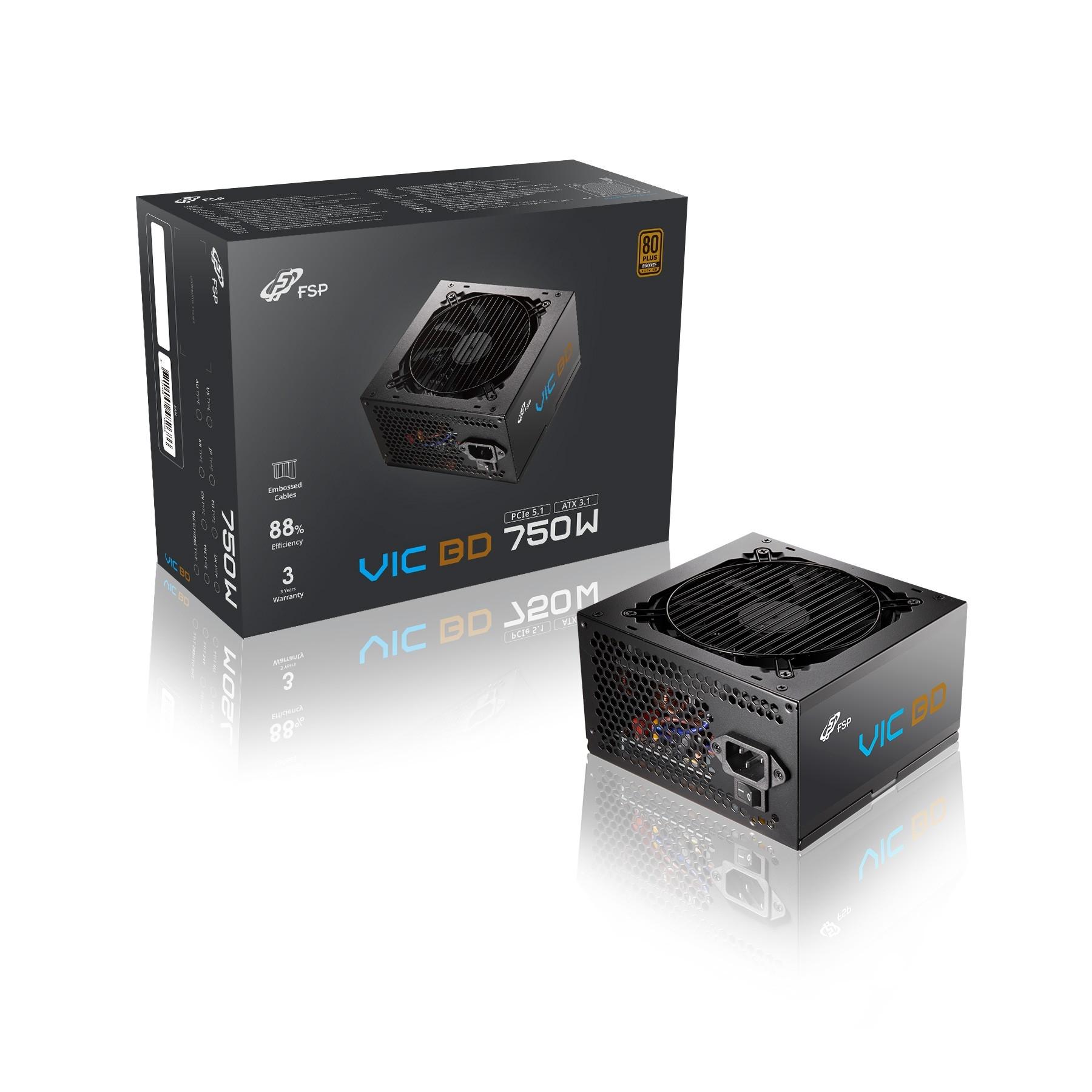 Блок питания FSP VIC-750BD ATX 750W, 80+ BRONZE (POA7500202)