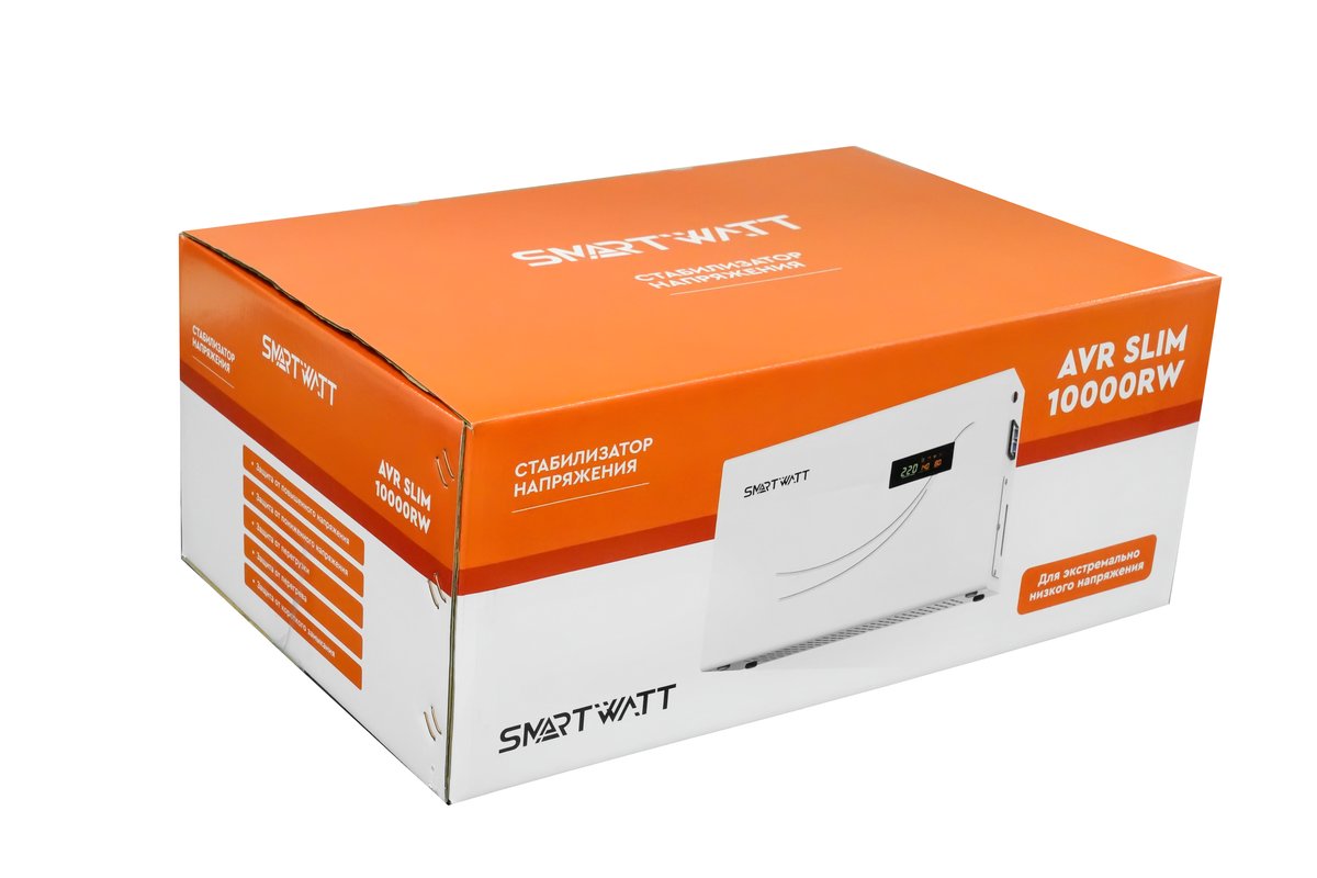 Настенный стабилизатор напряжения SMARTWATT AVR SLIM 10000RW, 4512020310006