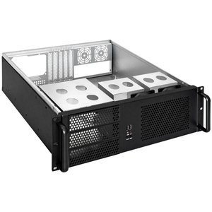Exegate EX264270RUS Серверный корпус Exegate Pro 3U390-08 <RM 19",  высота 3U, глубина 390, без БП, USB>