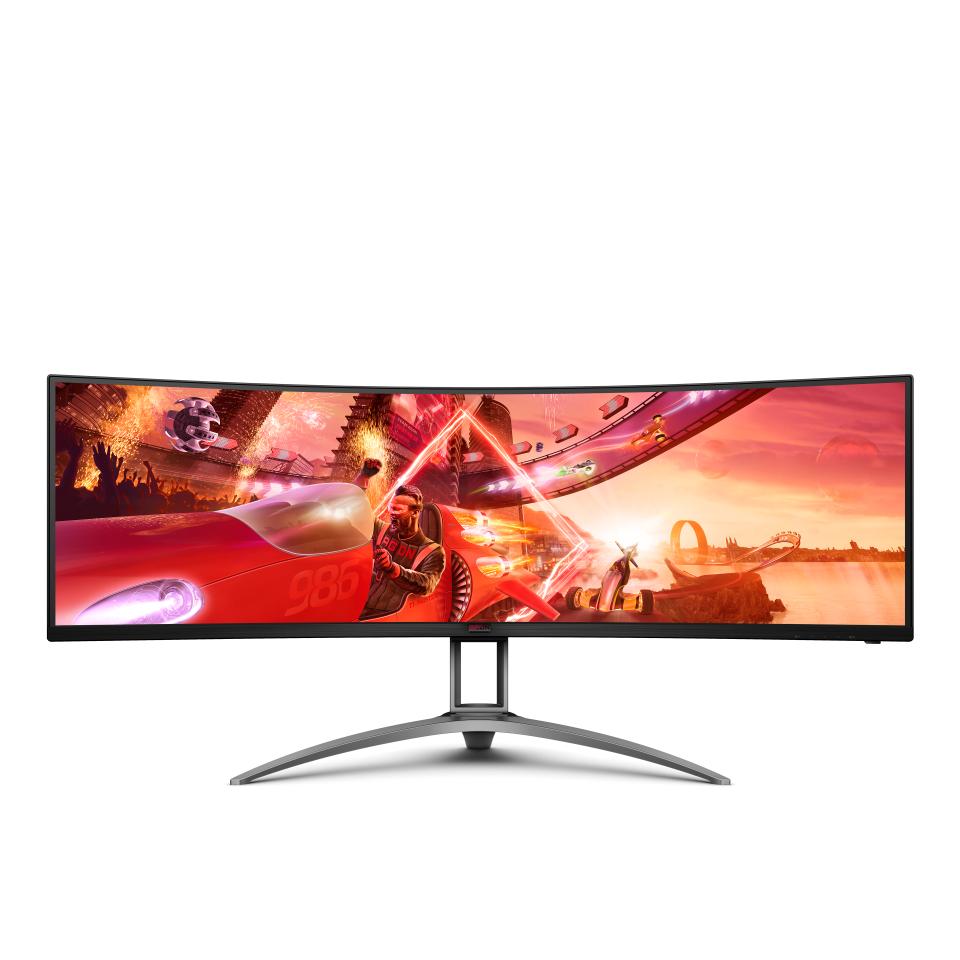 AOC AG493UCX2 49'', Curved, 5120x1440, VA, 165hz, 80M:1, 400cd, 1ms, 3xHDMI 2.0, DP 1.4, 3xUSB 3.2, Type-C 65W, Speakers, H. adj 100mm, 3Y, Black