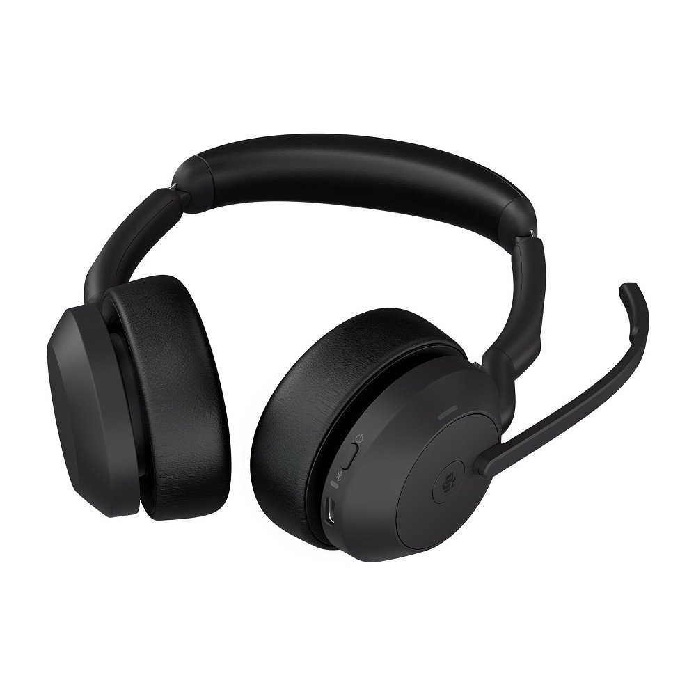 Jabra 25599-999-899 Наушники с микрофоном Jabra Evolve2 55, Link380c MS Stereo черный накладные BT оголовье (25599-999-899)