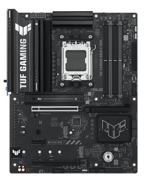 Материнская плата ASUS TUF GAMING B850-E WIFI, AM5, B850, 4*DDR5, 4*SATA, 3*M.2, 4*USB 3.2, 3*USB 2.0, Type-C, 3*PCIx16, 1*PCIx1, DP+HDMI, ATX; 90MB1L20-M0EAY0