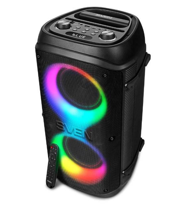 SVEN PS-800, черный (100 Вт, TWS, Bluetooth, FM, USB, microSD, LED-дисплей, 4400мА*ч), SV-021511