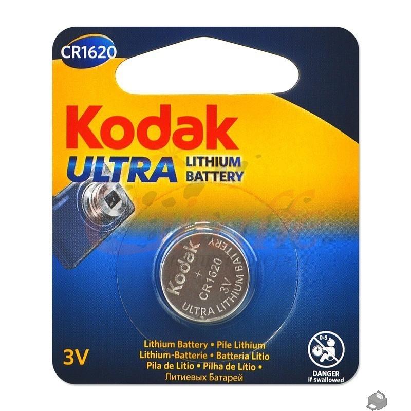 Kodak CR1620-1BL (60/240/12000) ULTRA (MAX Lithium) (1 шт. в уп-ке) , B0029112