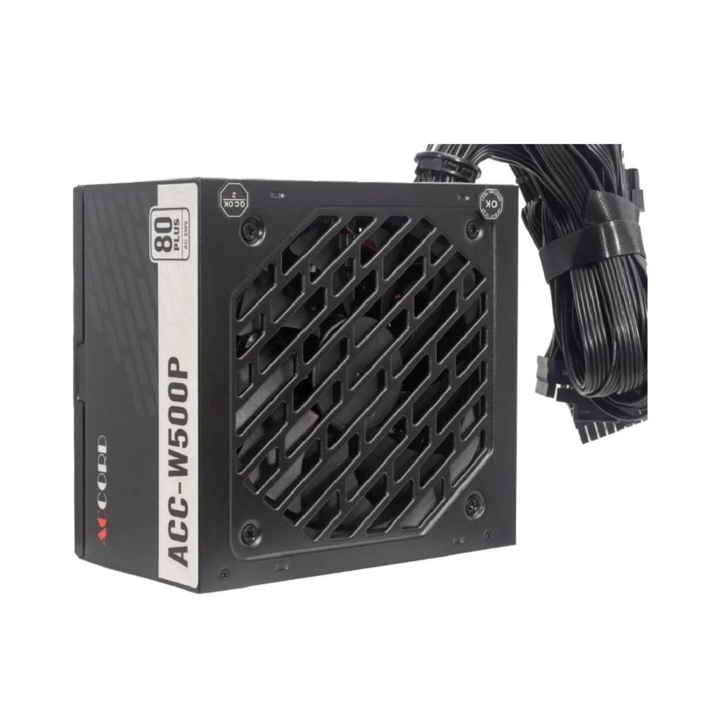 Accord ACC-W500P ATX 500W ACC-W500P 80+ white (20+4pin) 120mm fan 6xSATA RTL