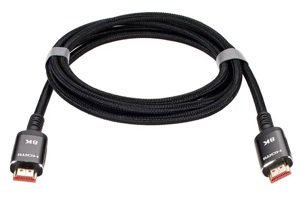 Кабель HDMI 19M/M,ver. 2.1 8KX60Hz (Econom) оплетка 2m iOpen <ACG859B-2.0>