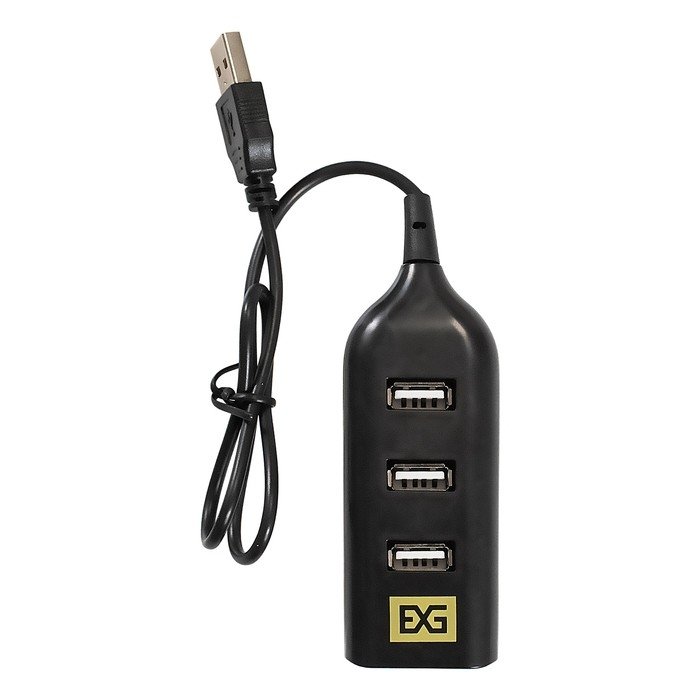 Exegate EX293976RUS USB-Хаб (концентратор) ExeGate DUB-42 (кабель-адаптер USB2.0 --> 4xUSB2.0, Plug&Play, черный)