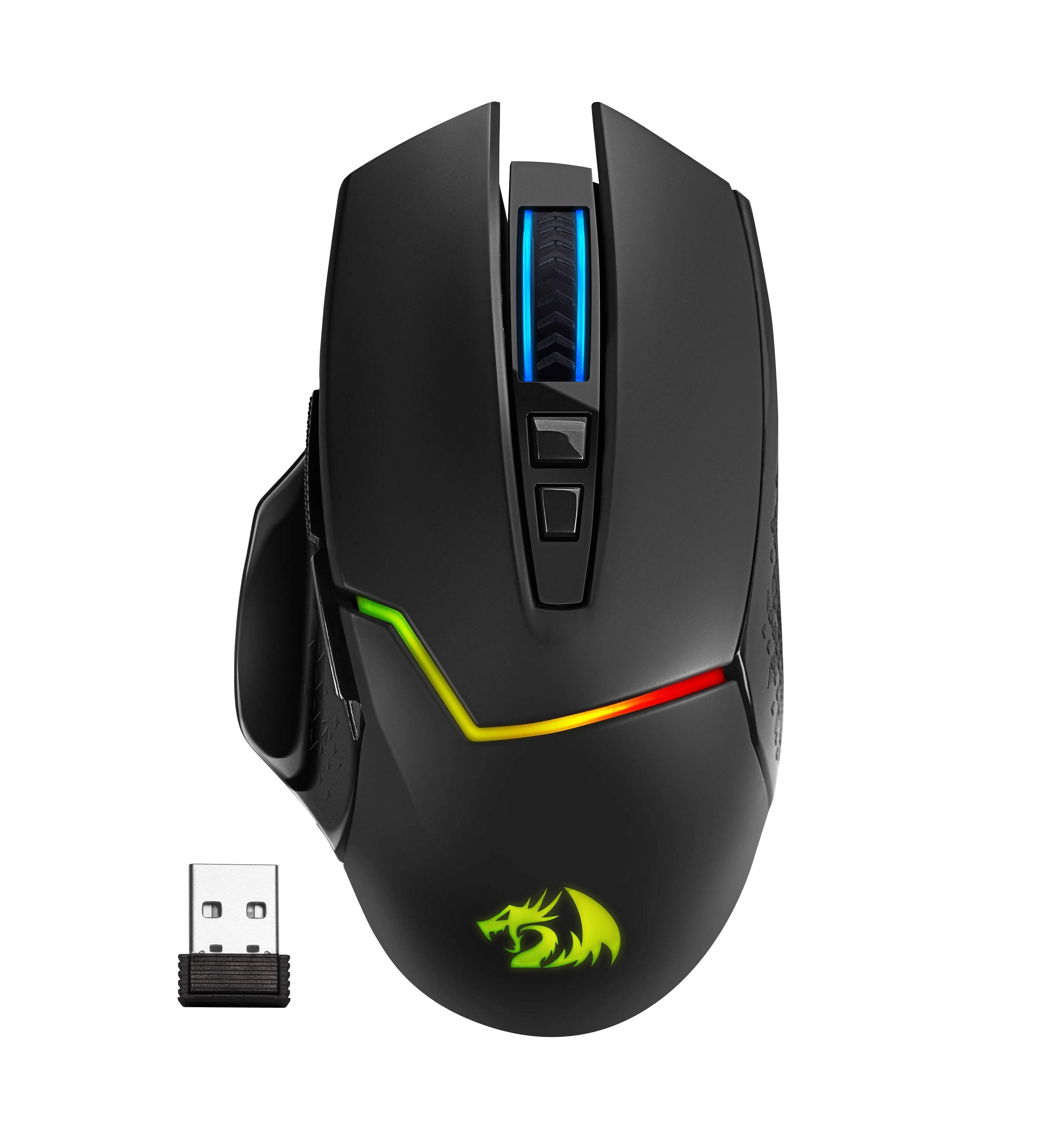 Redragon Игровая мышь беспроводная Mirage Pro черн,RGB,7кн,2.4G,8000dpi, 71432
