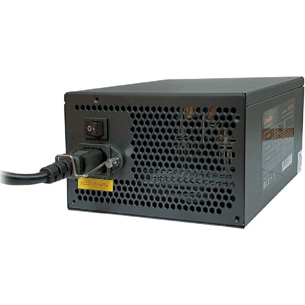 Exegate EX219465RUS-S Блок питания XP600, ATX, SC, black, 12cm fan, 24p+4p, 6/8p PCI-E, 3*SATA, 2*IDE, FDD + кабель 220V с защитой от выдергивания, 278173
