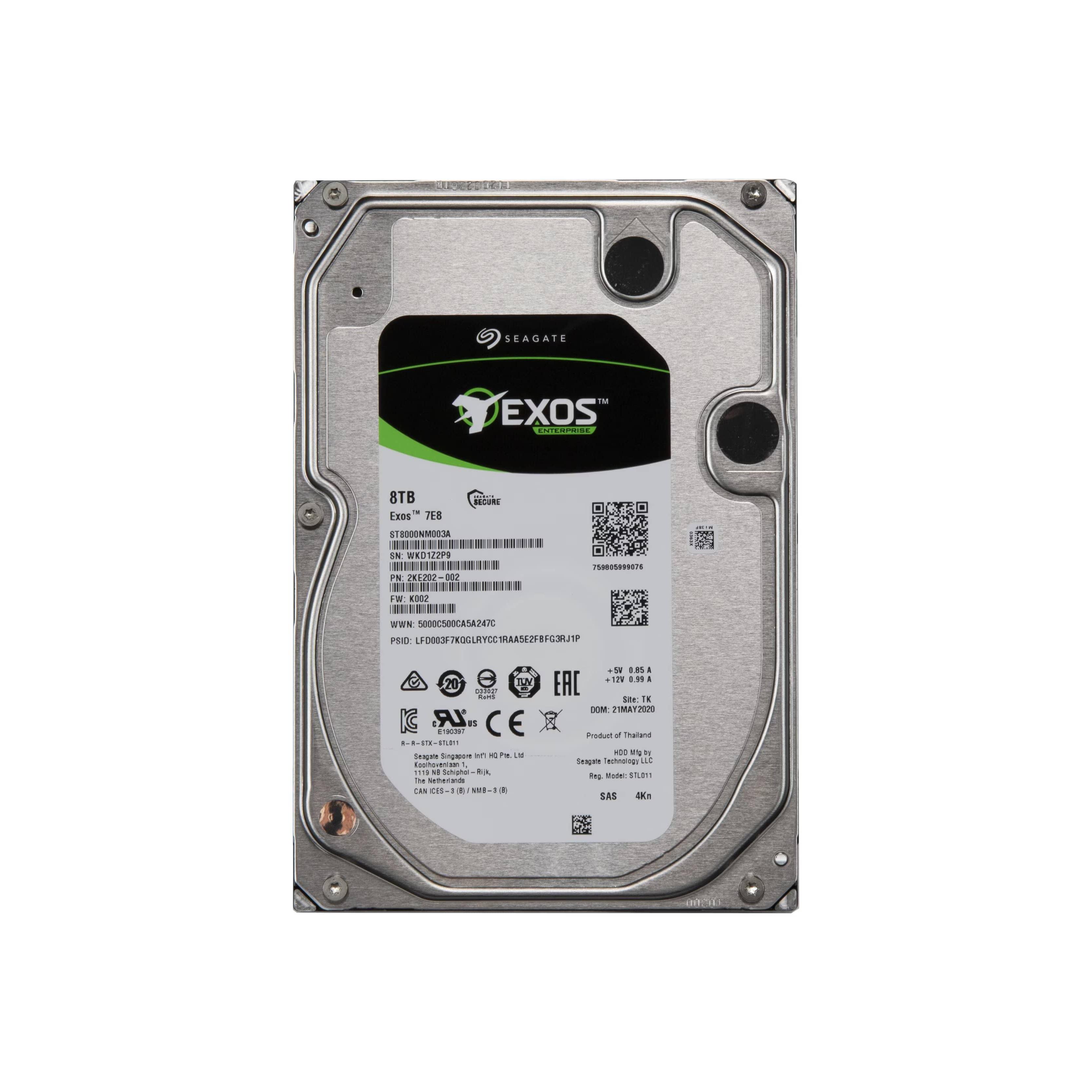 Жесткий диск/ HDD Seagate SAS 8Tb  Exos  12Gb/s  7200rpm 256Mb  1 year warranty (replacement ST8000NM001A, ST8000NM018B, HUS728T8TAL5204), ST8000NM003A