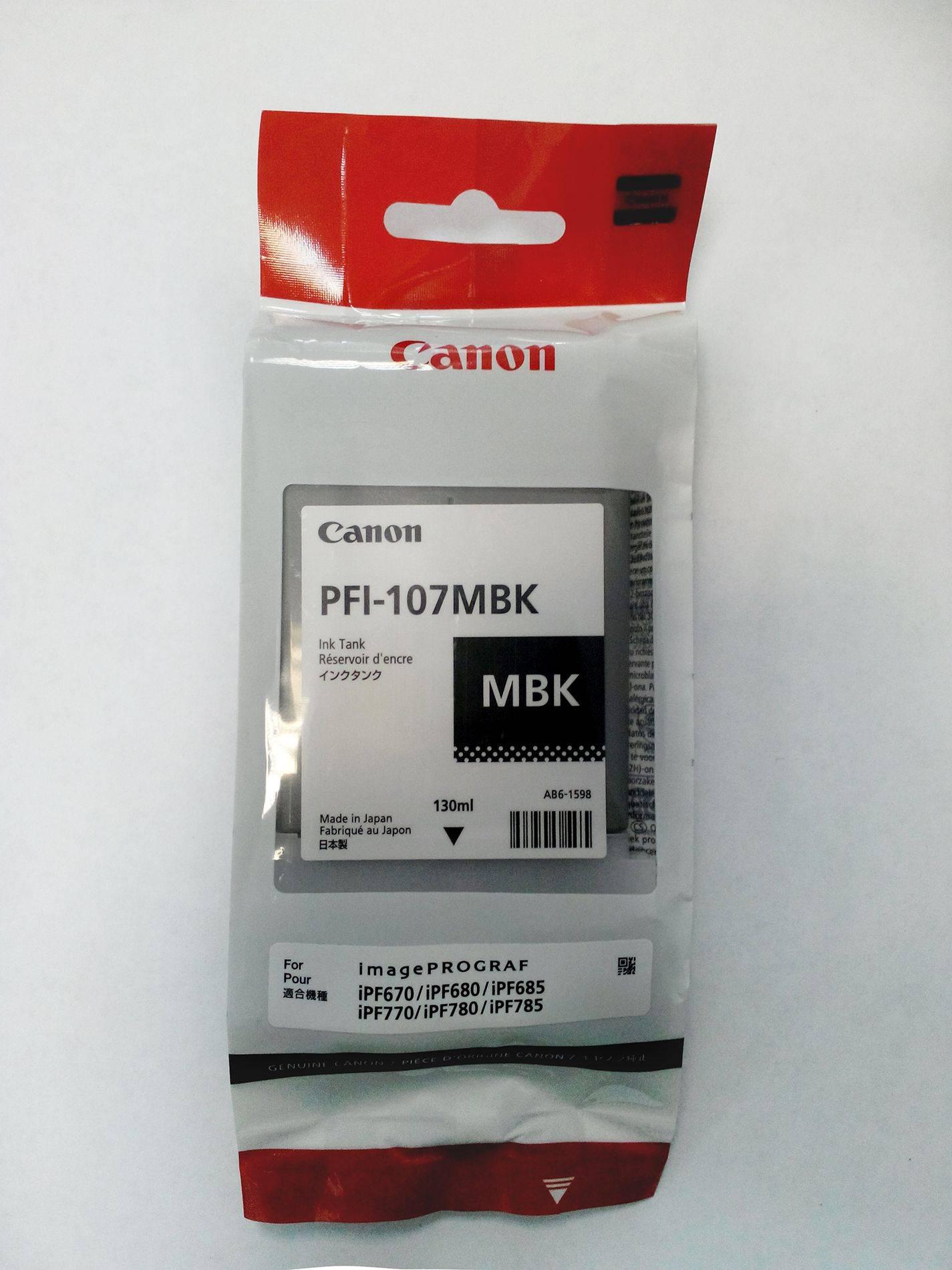 Картридж CANON PFI-107 BK черный,  130ml, 6705B001