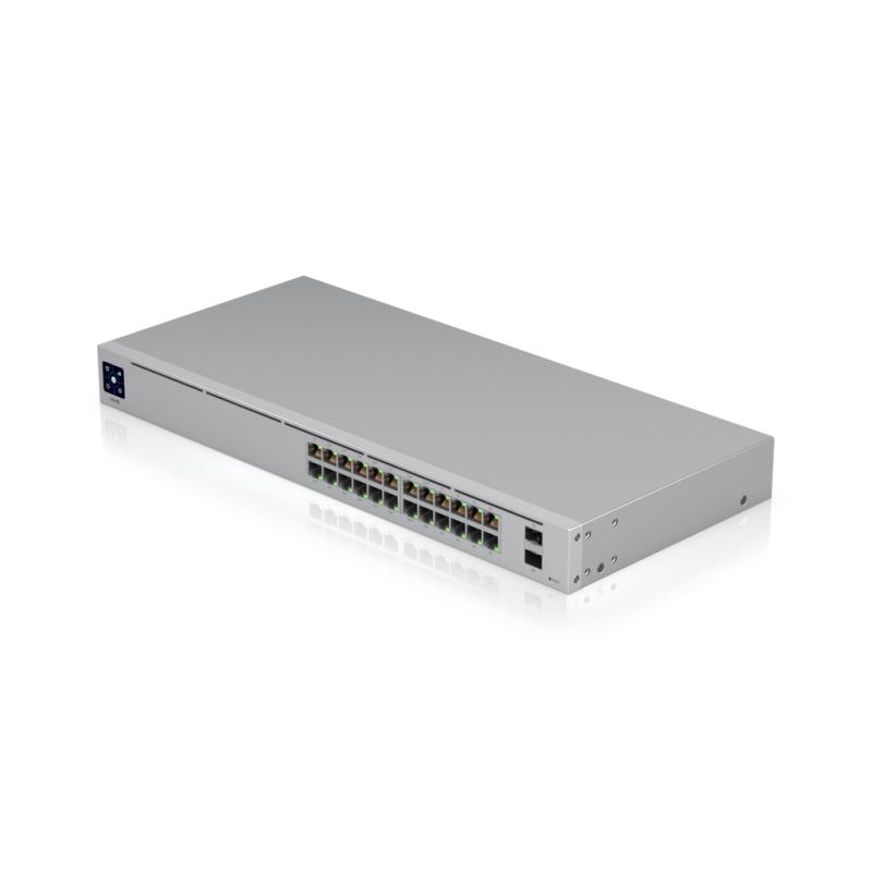 Коммутатор/ 24-port, Layer 2 PoE switch with a fanless cooling system.95W total PoE availability, USW-24-POE