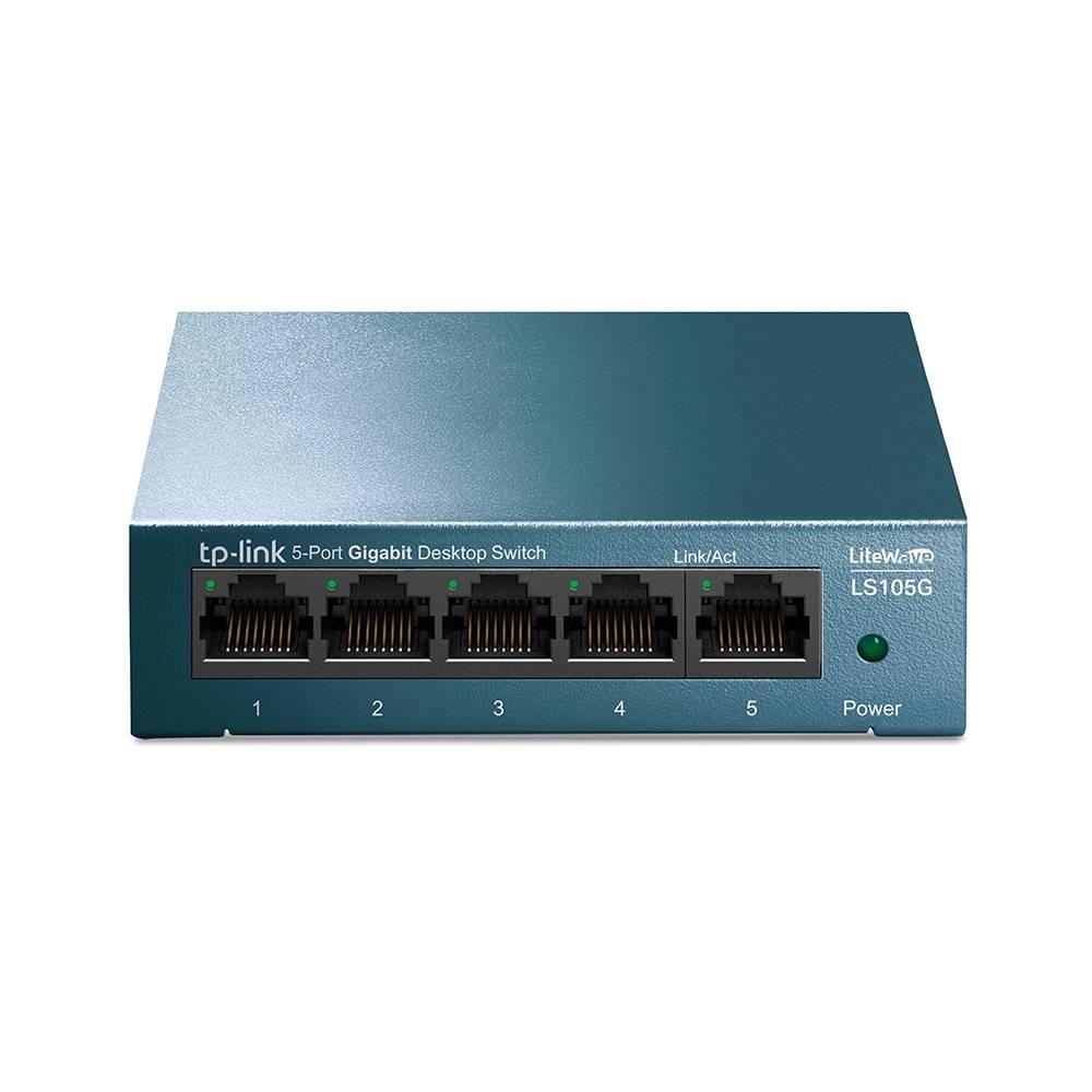 TP-Link LS105G Настольный коммутатор с 5 гигабитными портами, 5 гигабитных портов RJ45, стальной настольный корпус
