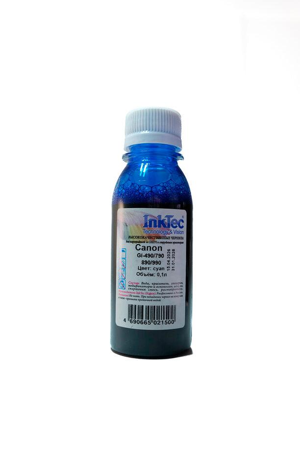 Чернила InkTec (C0090) для Canon GI-490/790/890/990, C, 0,1 л., C0090-LC
