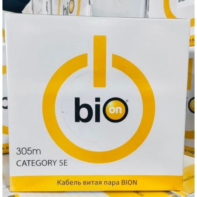 Кабель витая пара Bion BCL-U5451-301 U/UTP, кат.5e, 4x2x0,51мм AWG24, CCA, одножильный, PE, для внешней прокладки, 305м, черный