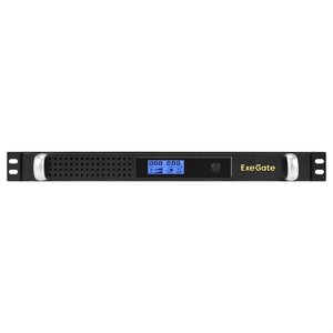 Exegate EX297833RUS ИБП 1U ServerRM UNL-650.LCD.AVR.4C13.RJ.USB.1U <650VA/360W, LCD, AVR, 4*C13, RJ, USB, 1U, установка в стойку, Black>