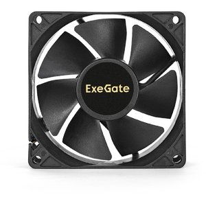 Exegate EX294047RUS Вентилятор ExeGate EX08025S2P, 80x80x25 мм, Sleeve bearing (подшипник скольжения), 2pin (разъем 2.54; для блоков питания ATX), 2200RPM, 27dBA 