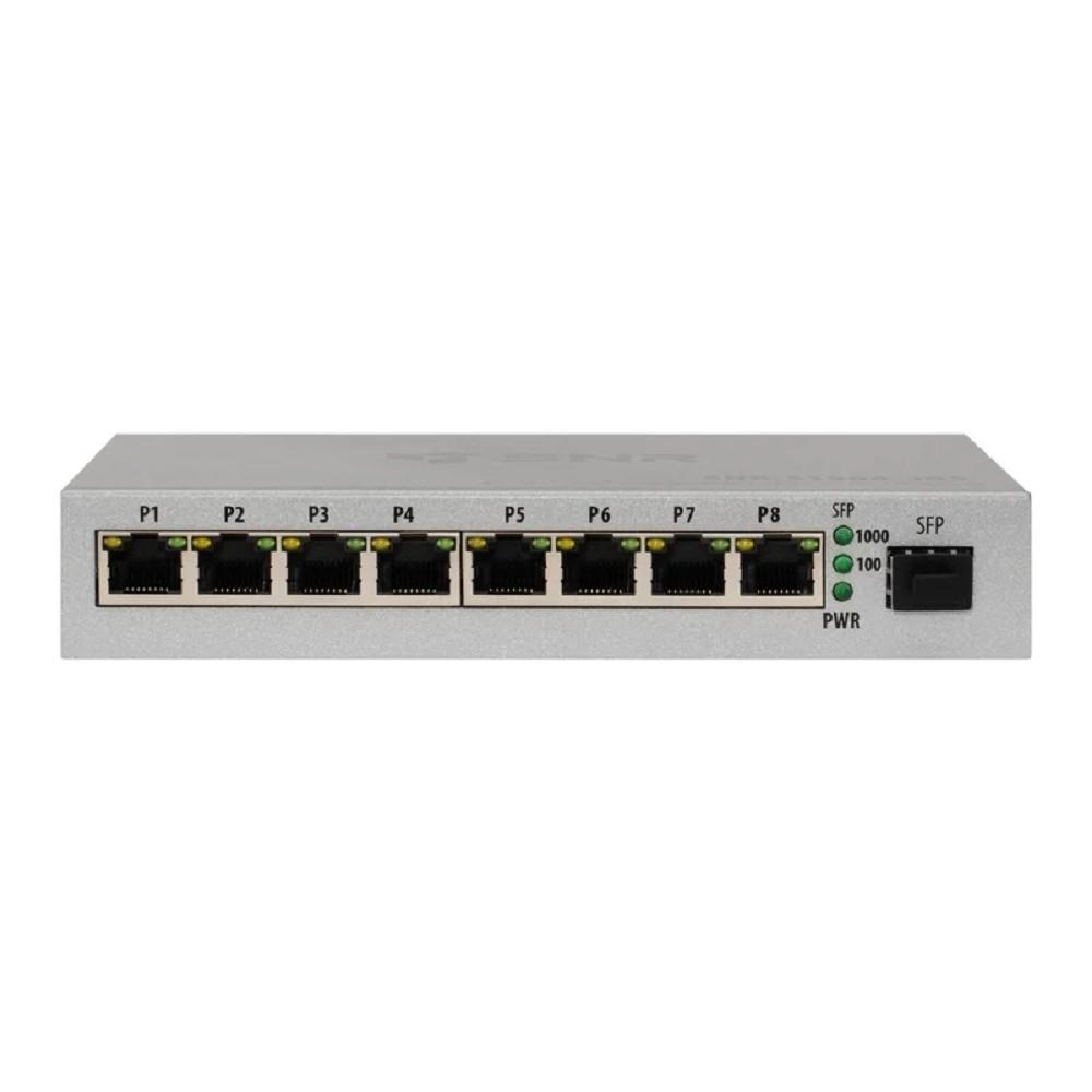 SNR SNR-S1908-1GS Неуправляемый коммутатор уровня 2, 8 портов 10/100Base-TX, 1 порт 100/1000Base-X (SFP)