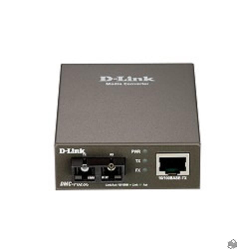 D-Link DMC-F02SC/B1A Медиаконвертер из 100BASE-TX по витой паре в 100BASE-FX по многомодовому волокну (2км, SC) 
