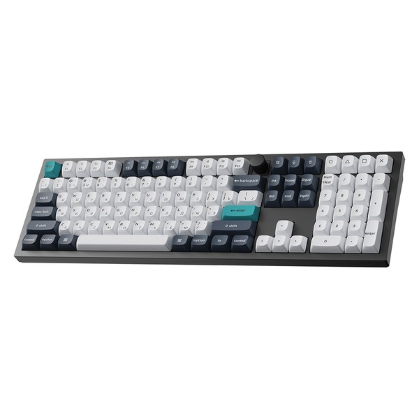 Полноразмерная (100%) механическая клавиатура Keychron Q6 Max - 3 типа подключения, 108 клавиш, цвет Carbon Black, переключатели Gateron Jupiter Banana, Q6M-M4P-RU
