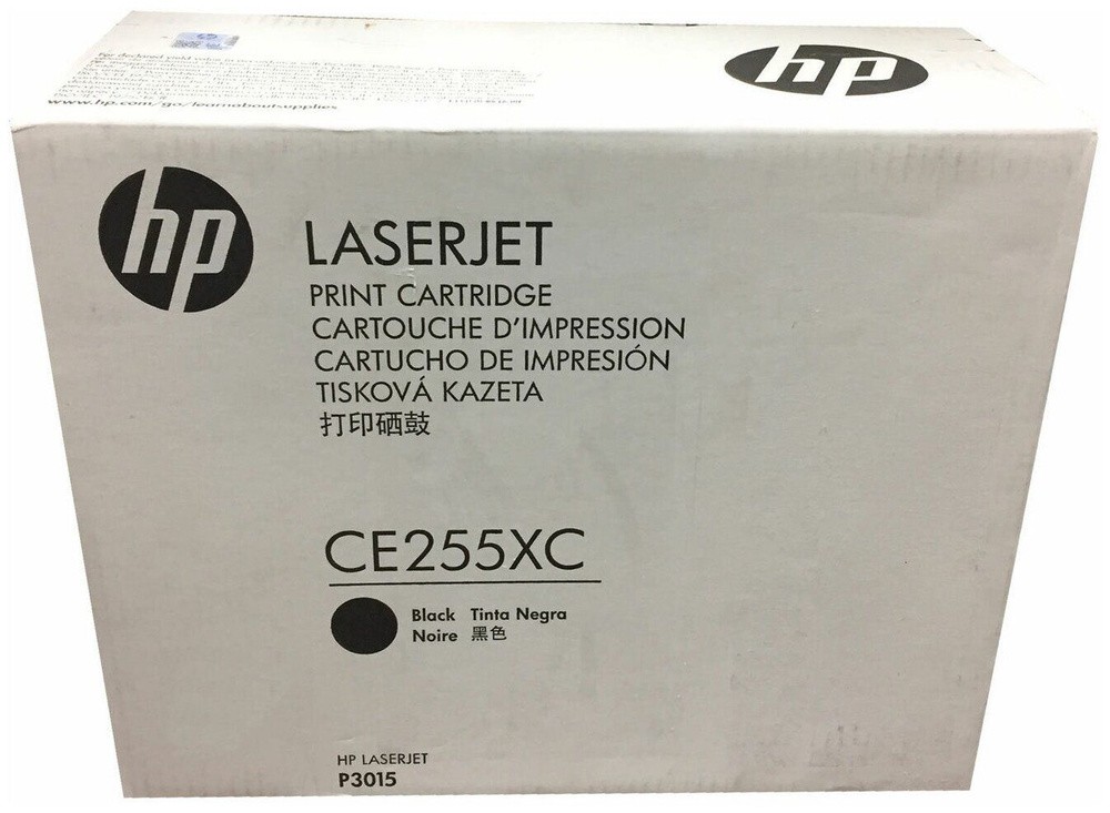 Контрактный картридж HP 55X лазерный увеличенной емкости (12500 стр), CE255XC